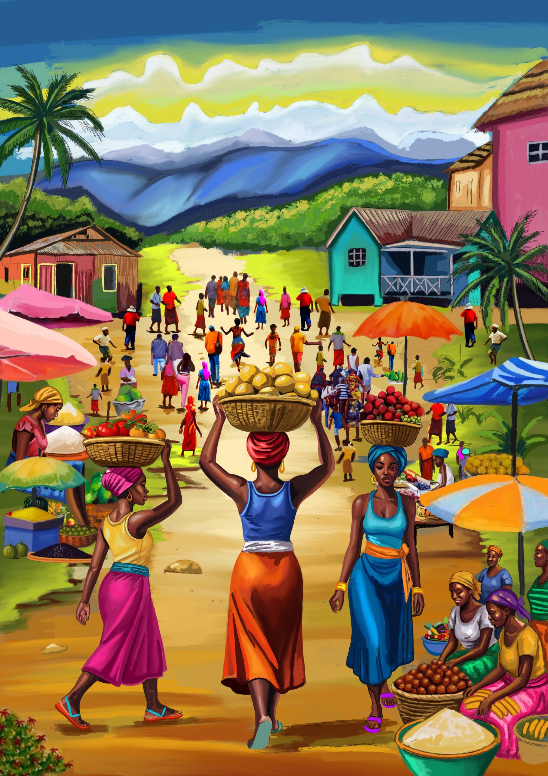 Haitian Market Scene 1